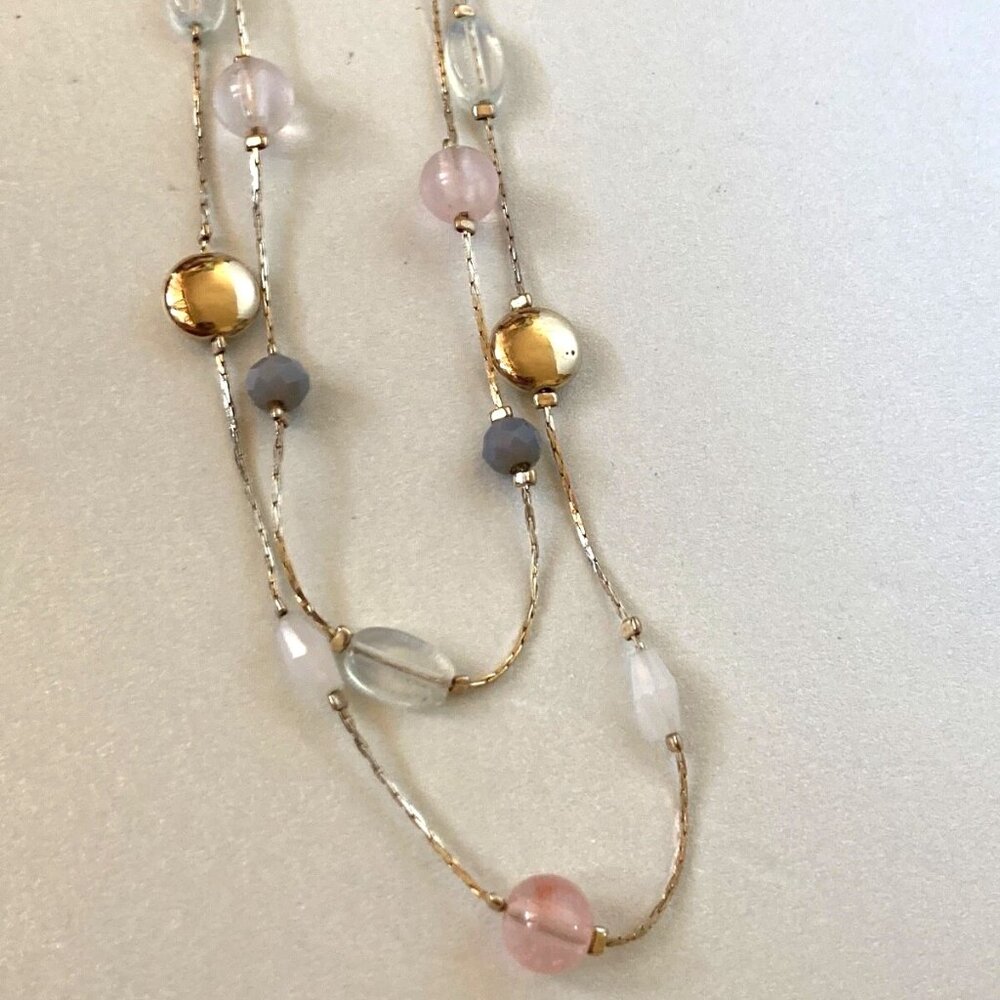 Lot of 2 Anne Klein Loft Outlet jewelry GOLD SILVERTONE PEARL bead Necklaces - Picture 11 of 15